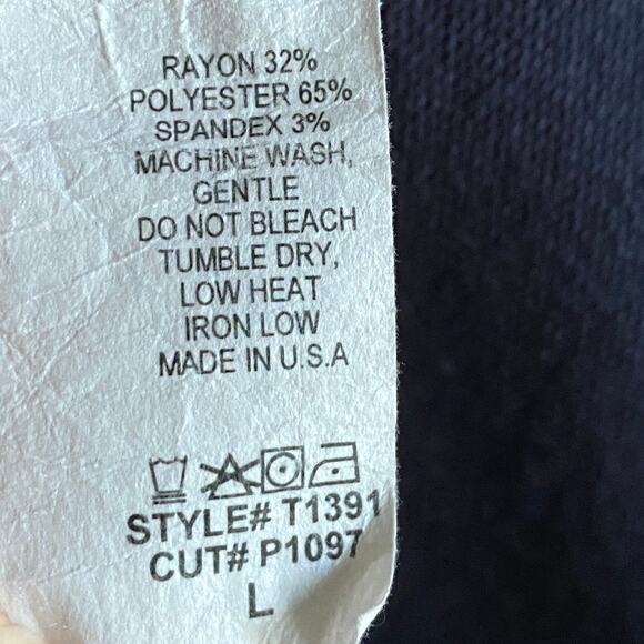 Women's L ELLA MARA Dark Blue Tunic with Gold Sequin Deer - Picture 4 of 6